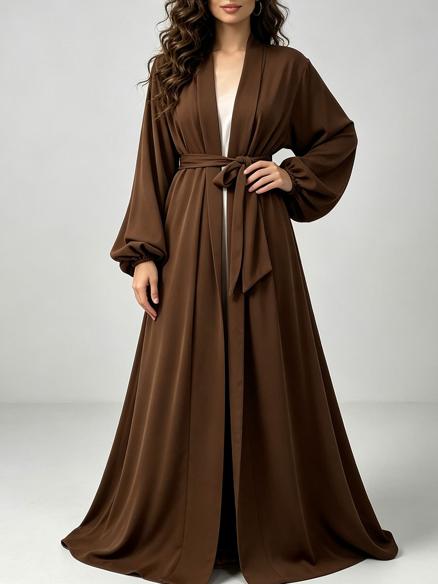 Winter Clothing Dubai - Müslüman Kadın Modası Açık Abaya 12