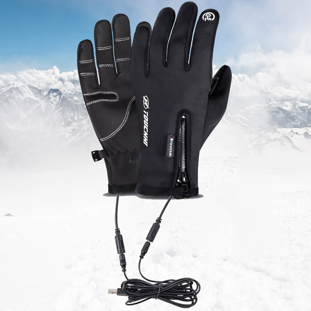 Heated Gloves Electric - USB dokunmatik ekran eldiveni elektrikli isıtmalı