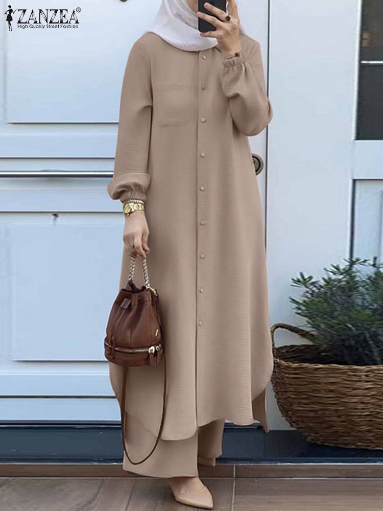 Winter Clothing Dubai - ZANZEA moda 2 adet kadın müslüman