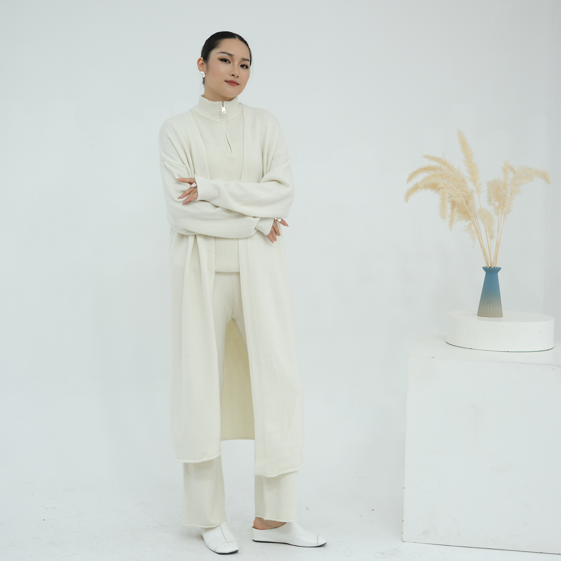 Winter Clothing Dubai - 3 Parça Kadın Müslüman Süveter Takımları