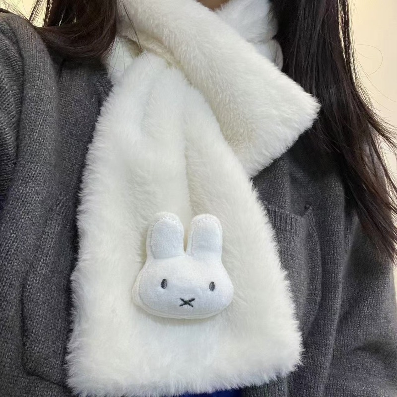 Beyaz Miffy Eşarp |   Çok Amaç - Winter Clothing Cute incelemesi ve fiyatı