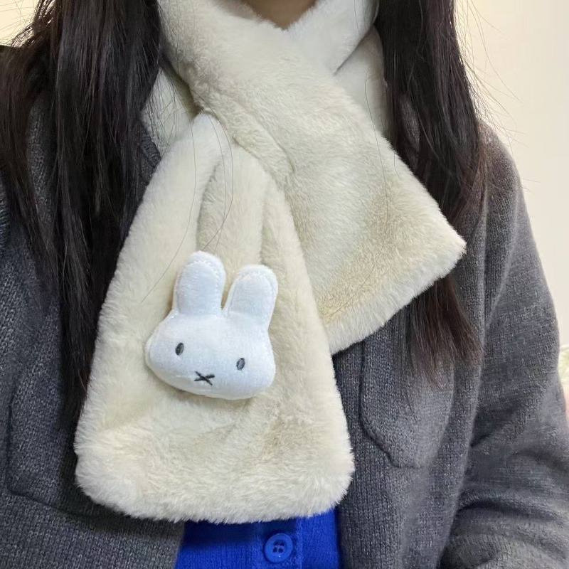 Beyaz Miffy Eşarp |   Çok Amaç - Winter Clothing Cute incelemesi ve fiyatı