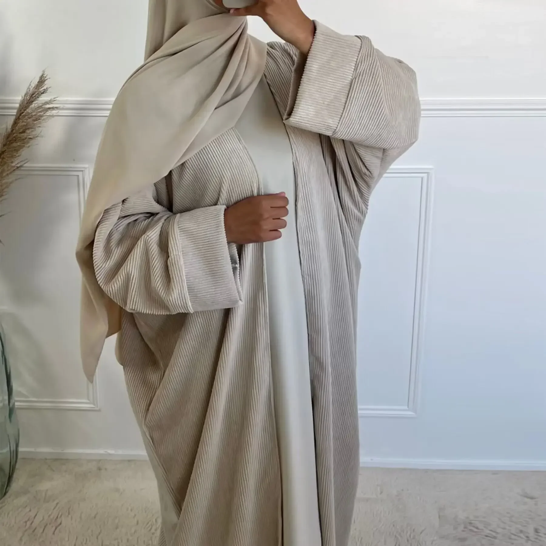 Kışlık Abaya Korduroy Müslüman - Winter Clothing Dubai incelemesi ve fiyatı
