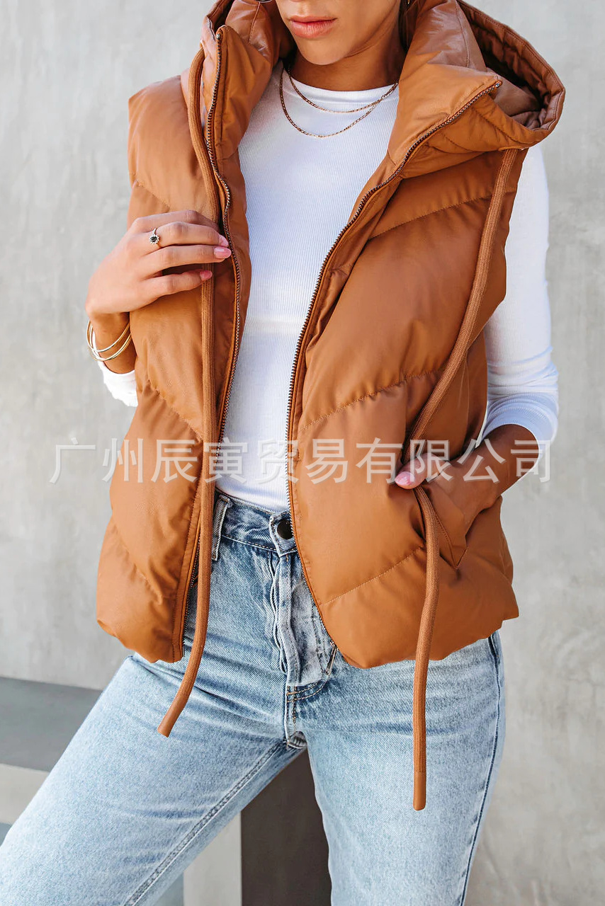 Kadın Düz Renk Kapüşonlu Yastı - Padded Vest Gilet incelemesi ve fiyatı