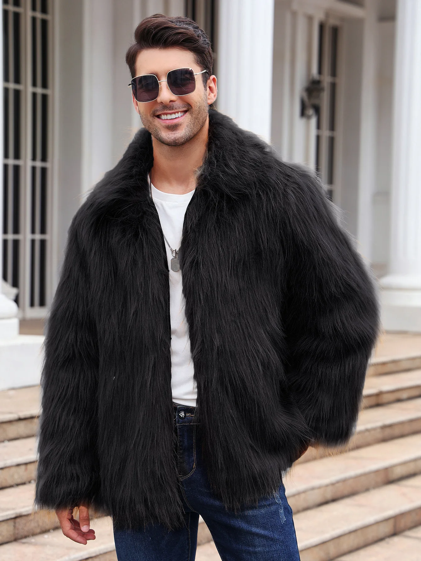 Erkekler Sahte Tilki Kürk Ceke - Winter Clothing Cute incelemesi ve fiyatı